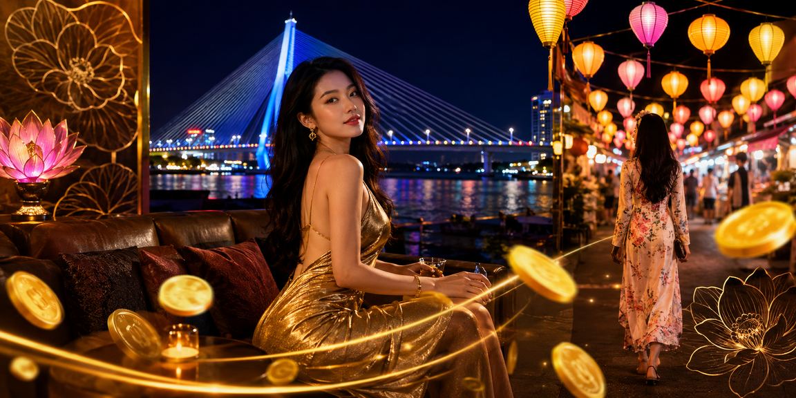 Ảnh cảnh đêm tại chợ đêm Cần Thơ - nơi người dùng thdt1 ưa thích đặt cược trên di động