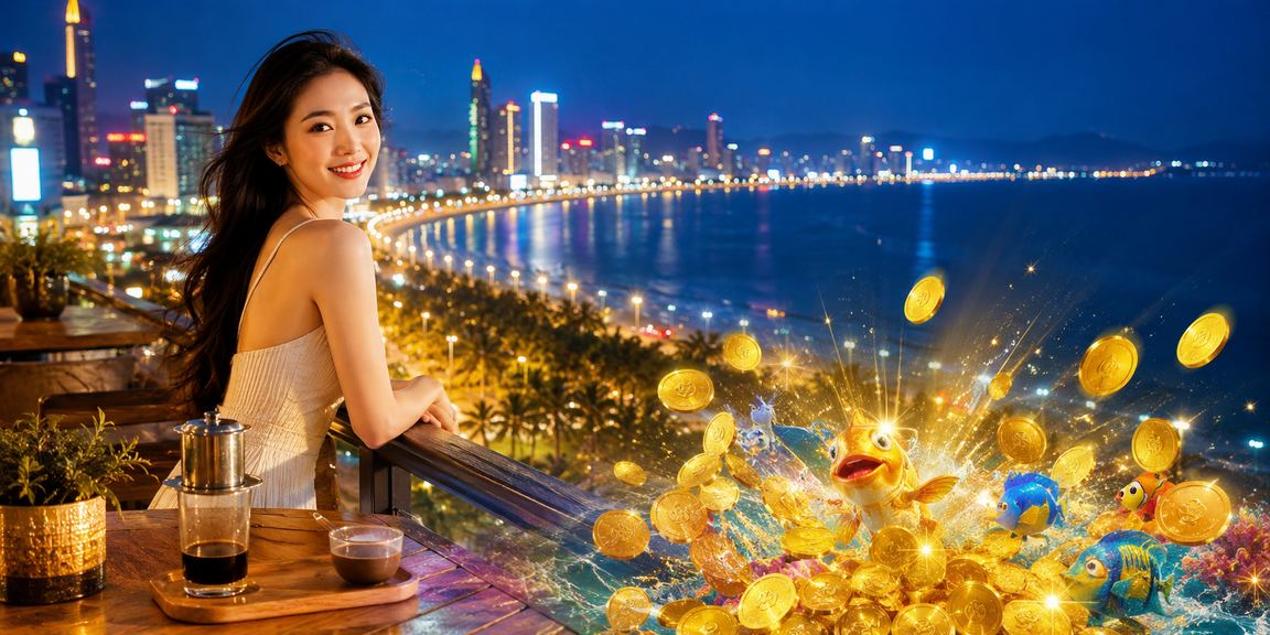 Người chơi thdt1 thư giãn tại quán cà phê Đà Nẵng với giao diện casino trên điện thoại